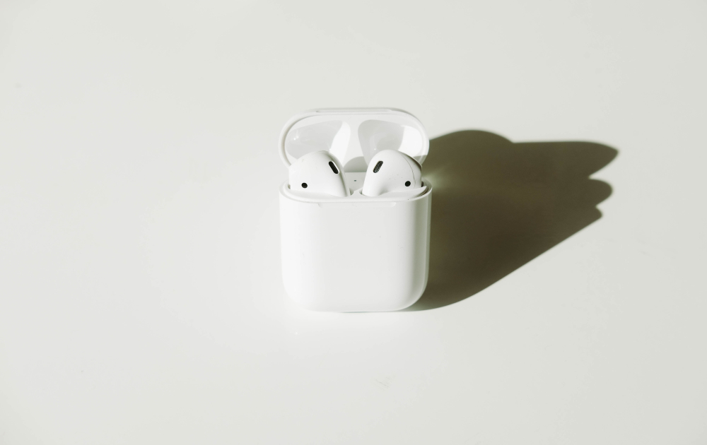 Real AirPods in a case