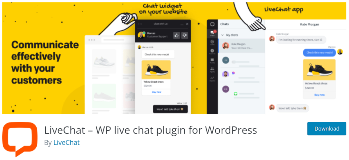 LiveChat plugin page