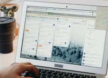 Laptop with project management software