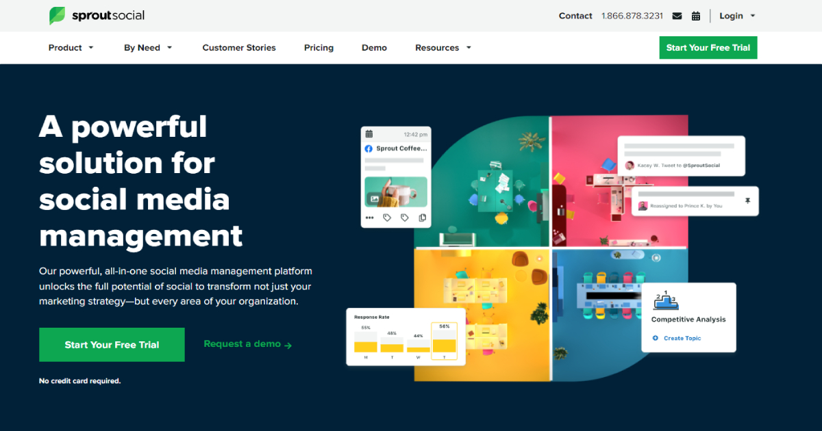 Sprout social landing page