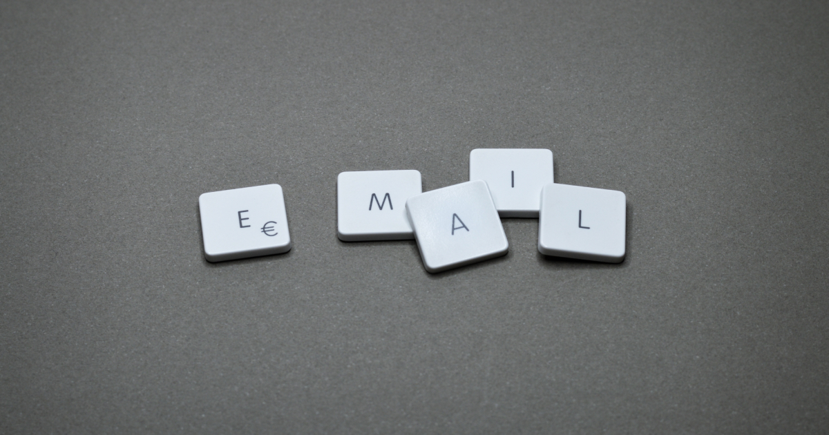Letters forming word e-mail
