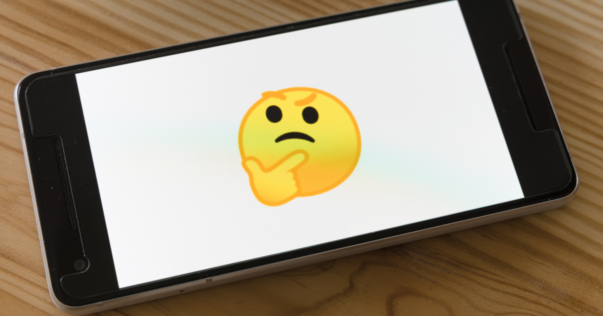 Emoji face on smartphone