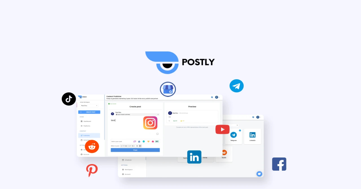 Postly landing page
